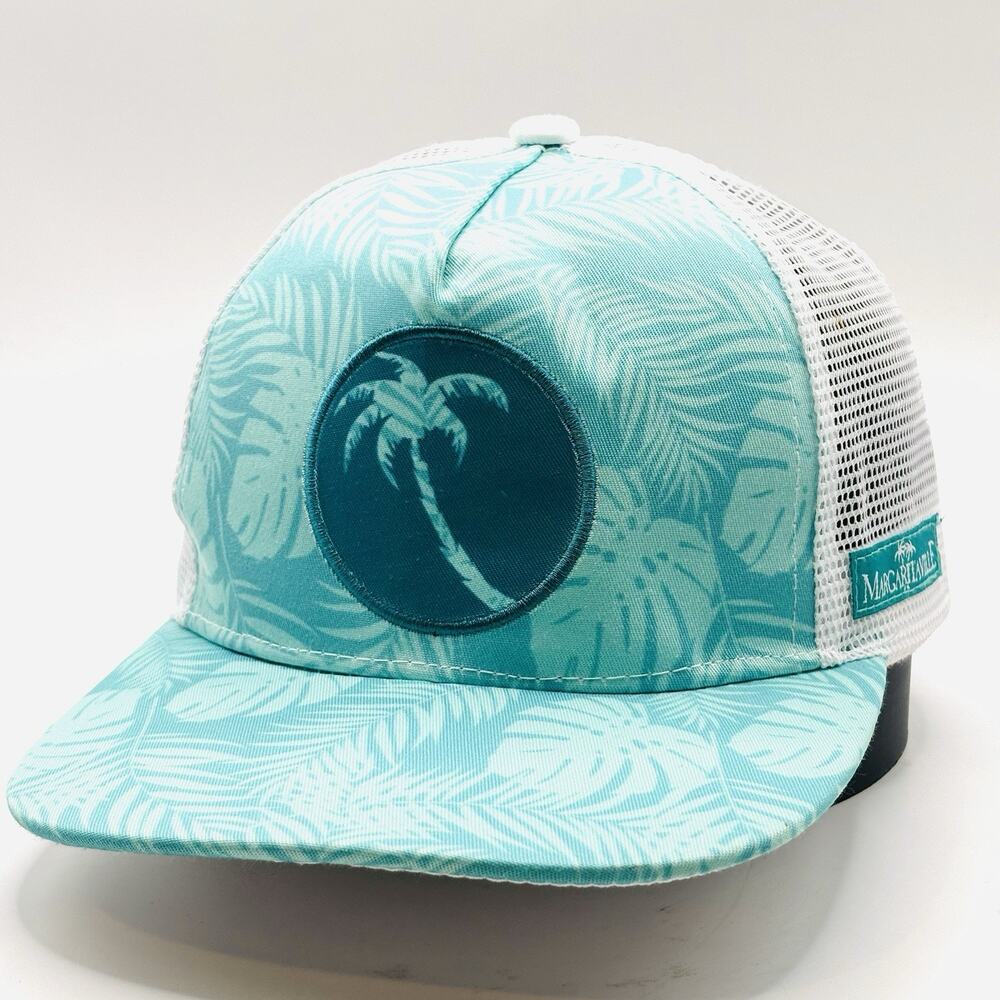 Margaritaville SnapBack Hat Cap Trucker Mesh Back Blue Beach Vacation Golf